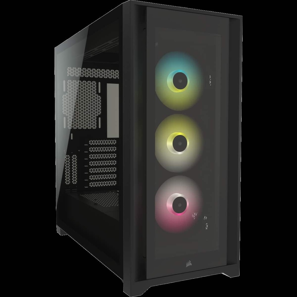 Gabinete                                                                                                                                                                                                                                                                                                                                                                                                                                                                                                                                                                                                                                                                                                                                                                                                                                                                                                                                                                                                                    Corsair Icue 5000x Rgb Black Tg Atx Cc-9011212-ww