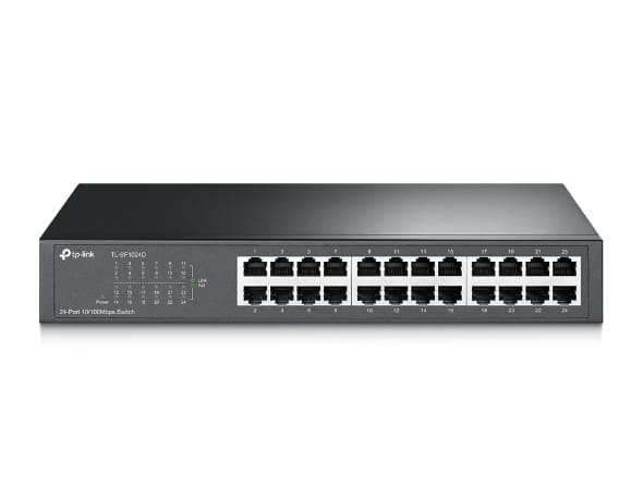 Switch Escrit/rack Tp-link/24 Ptos Fast/save Energy 75%/13/ Tl-sf1024d