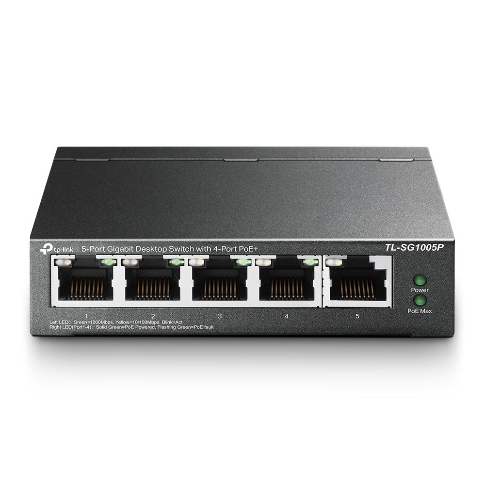 Switches Critorio Tp-link/5 Ptos Giga/4poe/56w/ Tl-sg1005p