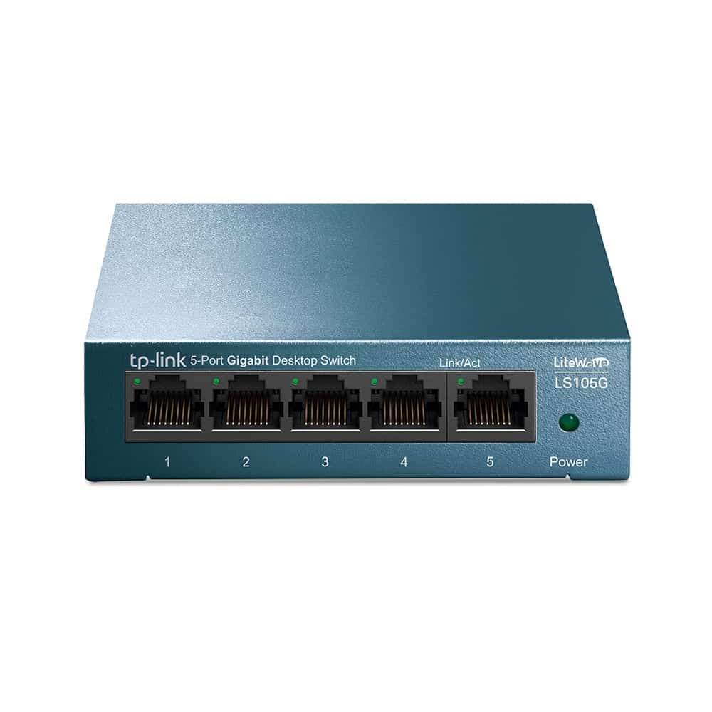 Switch Escritorio Tp-link/5 Ptos Giga/acero/plug&play/ls105g