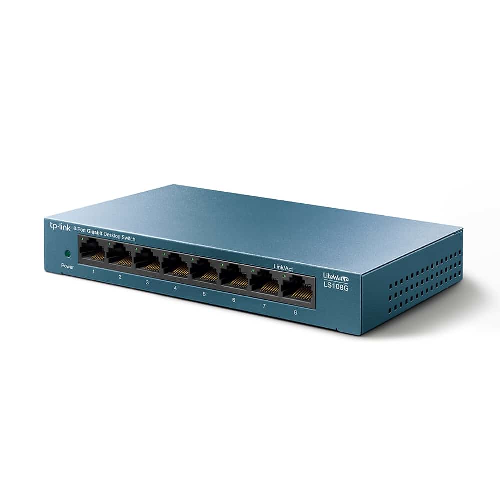 Switch Escritorio Tp-link/8 Ptos Giga/acero/plug&play/ Ls108g