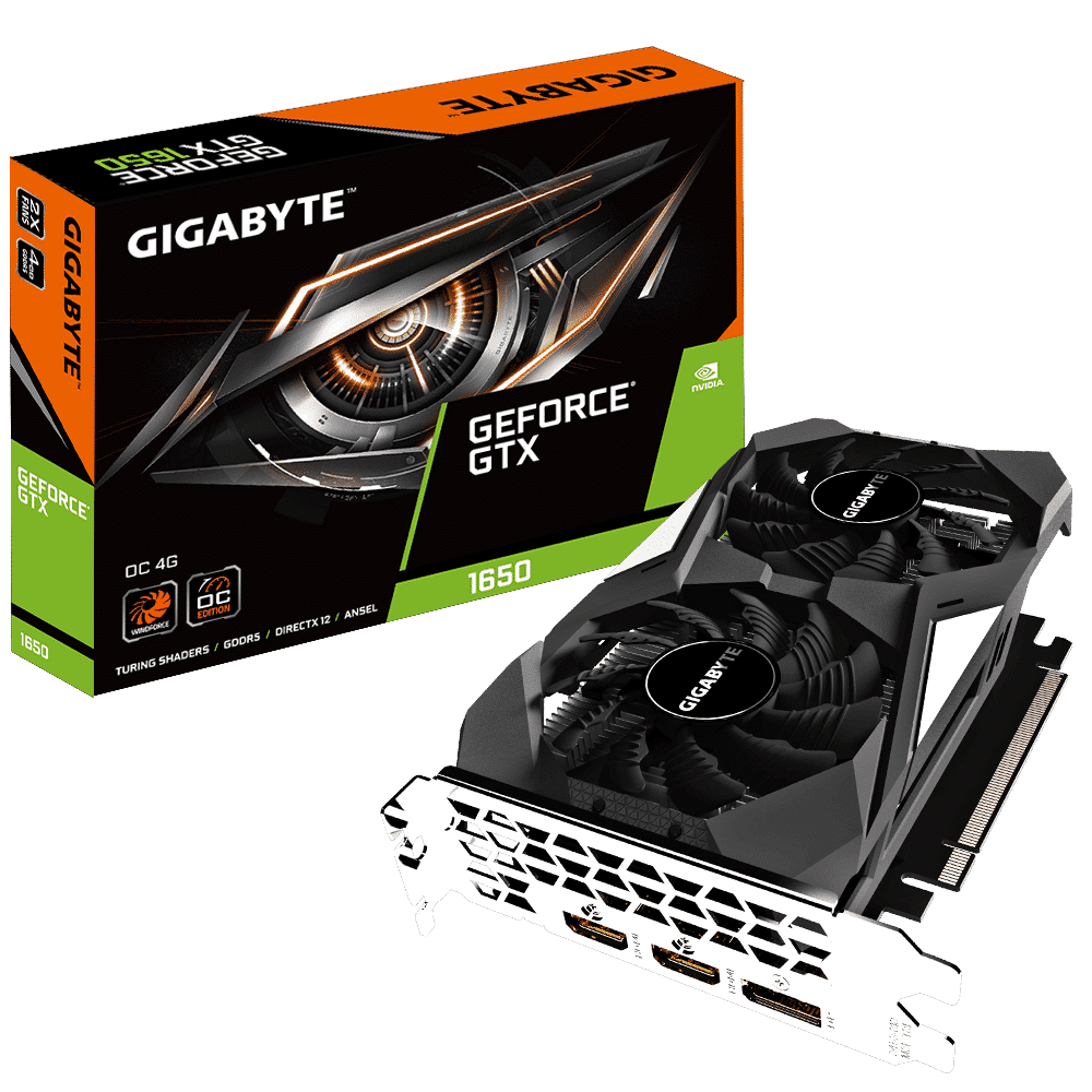 TARJETA DE VIDEO GIGABYTE NVIDIA GEFORCE GTX 1650  OC 4GB GDDR6 GV-N1650OC-4GD