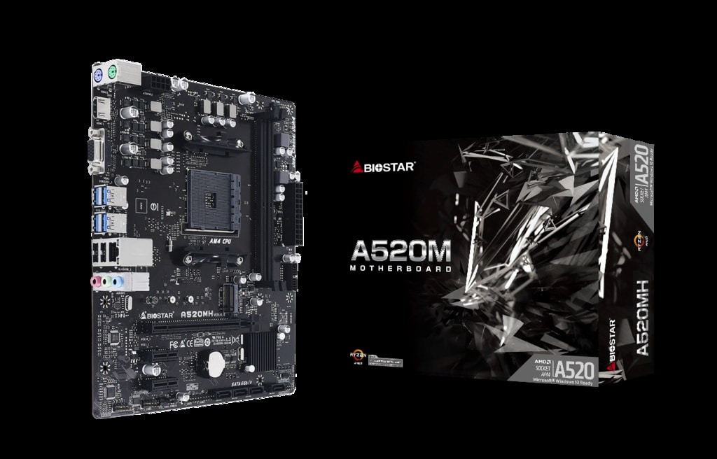 Tarjeta                                                                                                                                                                             Madre Biostar A520mh Ddr4 Hdmi Pcie M.2 Sata 3th Amd Ryzen Am4