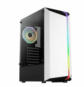GABINETE PARA GAMING AEROCOOL BIONIC G WT V2 WHITE CON VENTANA RGB MID TOWER SIN FUENTE