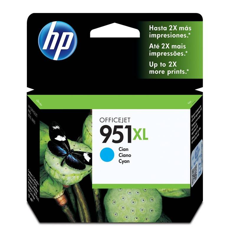 Cartucho Hp 951xl Cian Officejet Para 8600/k8600/8600+/8100 (cn046al)