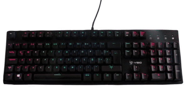 TECLADO MECANICO PARA GAMING VSG ALNILAM KAILH RED VG-KM983-BLK-RED NEGRO