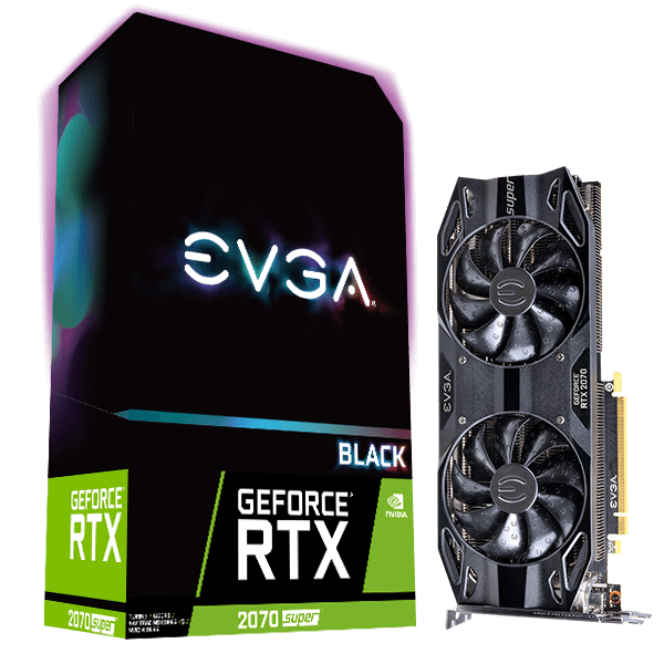 Tarjeta  De Video EVGA Nvidia Geforce RTX 2070 Super Black Gaming 8gb GDDR6 Dual Fans