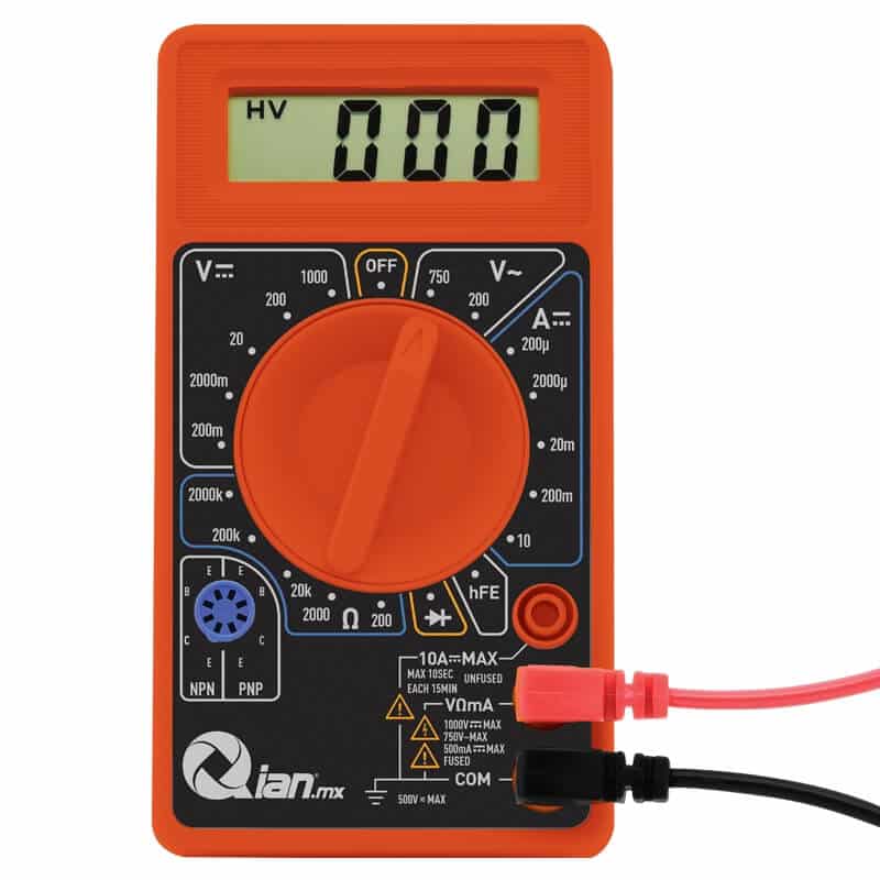 Multimetro                                                                                                                                                                                                                                                                                                                                                                                                                                                                                                                                                                                                                                                                                                                                                                                                                Digital QIAN Qad-690010 Lcd 3 1/2 Digitos(cuenta 1999) 0.5&#8243;