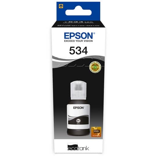 Botella                                                    Epson Ecotank T534 Negro Pigmento Serie M (t534120-al)