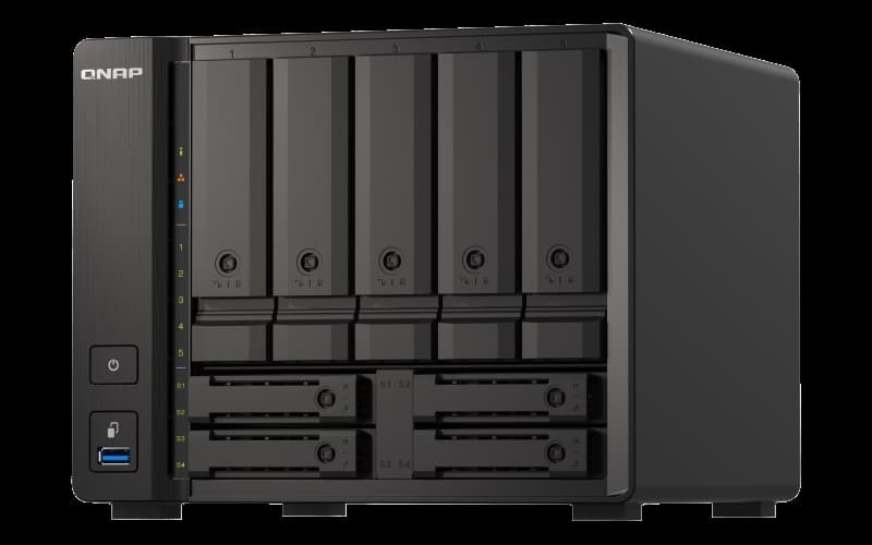 Qnap-nas 9bahias,ssdnvmeu.2yconectividad10gbe/2,5gbe (ts-h973ax-8g-us)