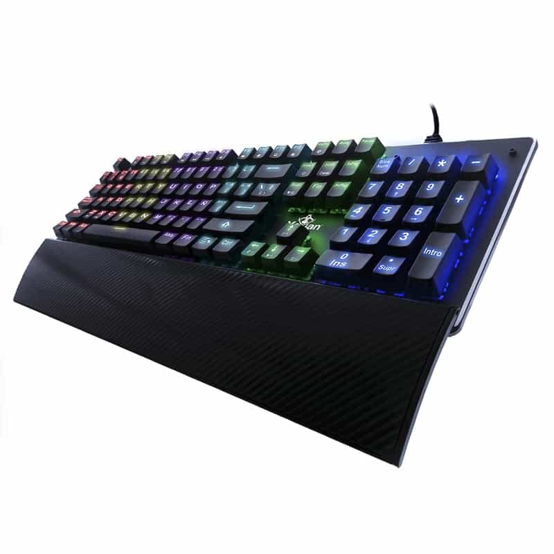 Teclado Gamer Yeyian Yat1801 Flare Serie 2000 Mecanic Switch Azul Rgb