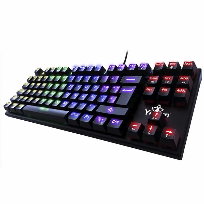 Teclado  Gamer Yeyian Yat1806 Spark Serie 2000 Mecanic Switch Rojo Rgb