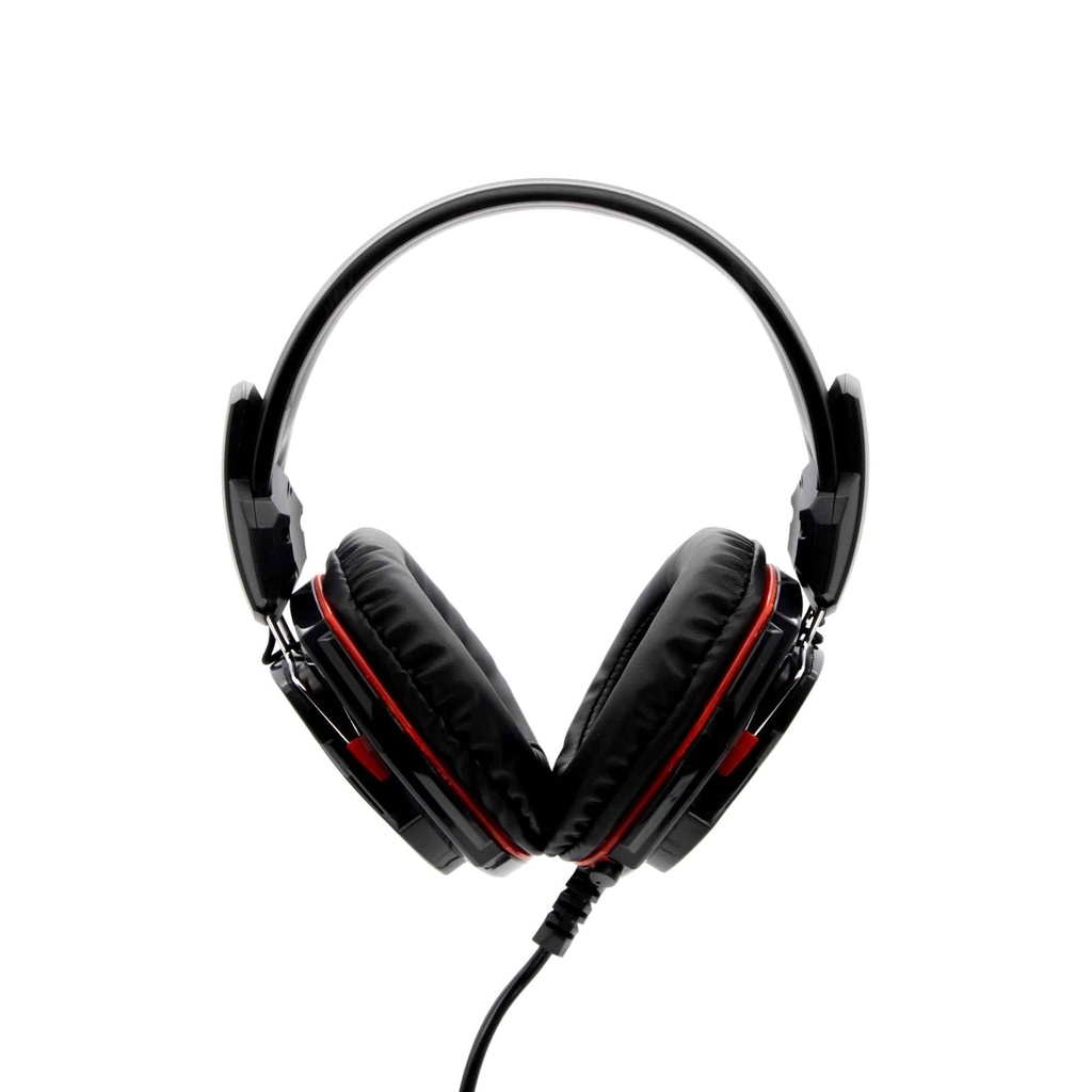 Diadema  Yeyian Yh2000 Tempest Led, 3.5mm/pc/cons/usb/ C/mic Neg C/rojo