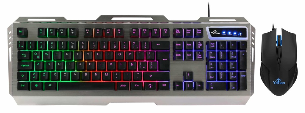 Kit  Teclado Y Mouse Yeyian Gaming Led Ykp-20706 Phoenix 3000 Usb 3200