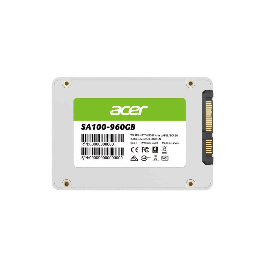 Unidad          SSD ACER Sa100 960gb Sata 2.5&#8243; 560mb/s (bl.9bwwa.104) Pue