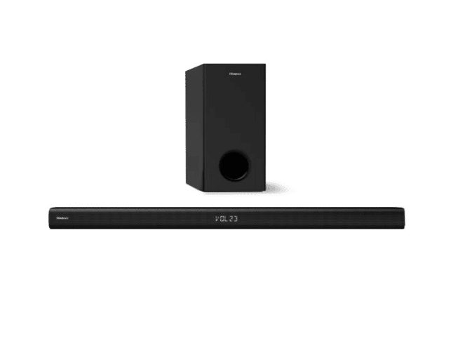 Barra                                                                                                                                                                                                                                                                                                                                                                                                                                                                                                                                                                                                                                                                       De Sonido Hisense Hs218 2.1 Ch 30w Bt Usb 3.5mm
