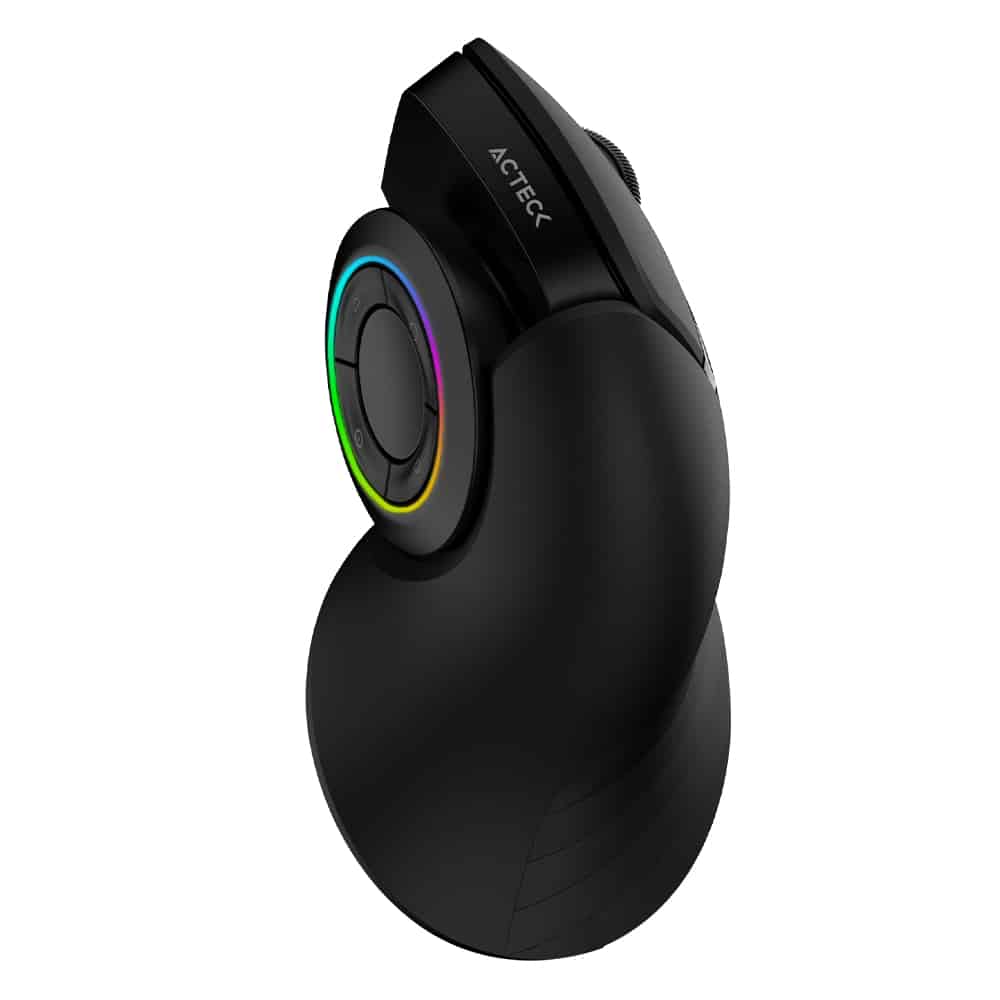 Mouse Acteck Inalambrico Vertical Optimize Mi690 Rgb Negro Ac-933049