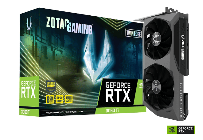 Tarjeta    De Video Zotac Nvidia Geforce Rtx3060ti Twin Edge 8gb Gddr6x Zt-a30620e-10p