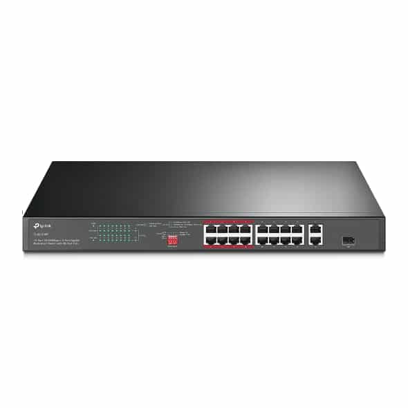Switch Montaje Rack De 16 Prts Poe+10/100 Mbps+2 Prts Gigab/tl-sl1218p