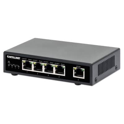 Switch Intellinet Gb 5 Puertos 4 Ptos Poe 30wxpto 62w (561839)
