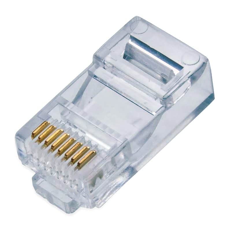 Bote  Con 100 Pzas De Plug Rj45 Cat5e Qian Nw5100 50 Micras