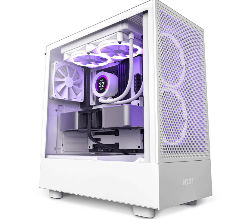 GABINETE NZXT H5 FLOW CON VENTANA MT MINI-ITX EATX 2VENT 120 S/FTE CC-H51FW-01