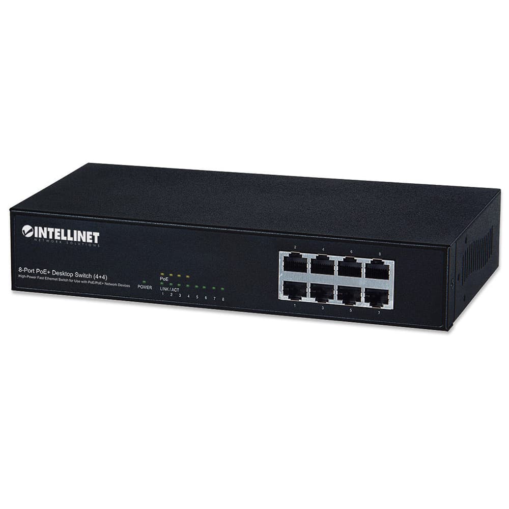 Switch                                                                                                                                                                                                                                                                                                                                                                                                                                                                                                                                                                                                                                                                                                                                8 Ptos 4poe /4 Std P/escritorio 10/100 Mbps Intellinet 560757