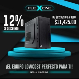 [Dim-BUNDLE-4700S] COMPUTADORA FLEXONE AMD RYZEN 4700S 8 CORES 16GB RAM GRAFICOS RX550 2GB SSD WD 480GB GABINETE GABINETE ACTECK FUSION X500 500GW RGB