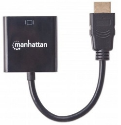 [ACCITL540] Convertidor  HDMI a VGA MANHATTAN - HDMI, VGA, Micro-USB, Macho/hembra, Negro