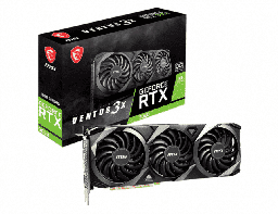 [Dim-msi3060-ventus] Tarjeta                                De Video MSI Nvidia Geforce RTX 3060 Ventus 3x 12g Oc, 12gb 192-bit Gddr6, PCI Express 4.0