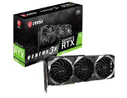 [Dim-ventus3070-3X] Tarjeta De Video MSI Nvidia Geforce RTX 3070 8gb gddr6 3x OC LHR