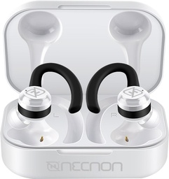 [NBABNS12AS] Audifonos                                                                                                                                                                                                                                                                                                                                                                                                                                  Necnon In-ear Bluetooth Indicador Led Blanco Ntws-sport (nbabns12as)