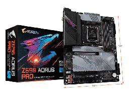 [Dim-aorus-pro-z690] Tarjeta  Madre Gigabyte AORUS Pro Lga 1700 Intel Z690 Atx Para Ddr5, Quad M.2, Pcie 5.0, USB 3.2 Gen2x2 Type-c, Wifi 6, 2.5gbe Lan