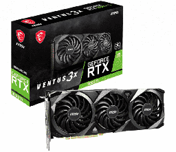 [Dim-ventus-3060ti-3x] Tarjeta de Video MSI NVIDIA GeForce RTX 3060 Ti Ventus 3X 8G OC LHR 8GB 256-bit GDDR6