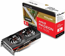 [11324-01-20G] Tarjeta  De Video Sapphire Pulse Rx7600 Gaming Oc 8g Gddr6 11324-01-20g