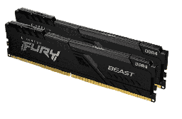 [Dim-KF432C16BBK2/16] Kit   Memoria Ram Kingston Fury Beast Kf432c16bbk2/16 Black Ddr4, 3200mhz, 16gb (2 X 8 Gb), Cl16, Xmp