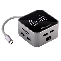 [GHW-69401] HUB GETTTECH TIPO C WIRELESS GHW-69401 HDMI/RJ45/SD/TF/USB/3.5MM
