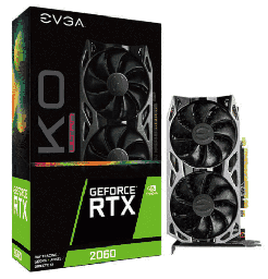 [Dim-28988] TARJETA DE VIDEO EVGA NVIDIA GEFORCE RTX 2060 KO ULTRA GAMING 6GB GDDR6 DUAL FANS METAL BLACKPLATE