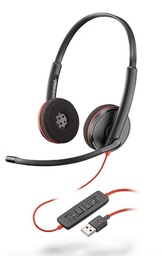 [ACCPTS1530] Diadema                                                                                                                                                                                                                                                                                                                                                                                                                                    Blackwire Marca Plantronics (c3220) Usb-a - Binaural, Color Rojo