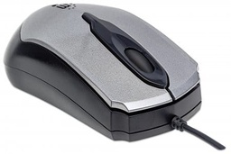 [MOUITL730] 179423                                                                                                                                             Ratón óptico Usb Edge - Cableado 1.5m, Tres Botones Con Rueda De Desplazamiento, 1000 Dpi, Gris, 3 Años De Garantia.