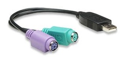 [ACCITL1720] Convertidor                                                                                                                                                                                                                                                                                                                                                                                                                                                                     Usb A Ps2 Manhattan - 2x Mini Din 6 Pin (ps/2), Negro