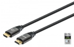 [CABITL4740] Cable                                                                                                                                                                                                                                                                                                Hdmi 2.1 - Textil, 8k@60hz O 4k@120hz Con Ethernet, Manhattan 355933, 1 M, Macho, Negro