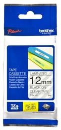 [CARBRT530] Etiqueta                                                                                                                                                                                                                           Clara Continua Laminada Brother Tze131 - De 12 Mm De Ancho X 8 Mts De Largo. Impresión En Negro