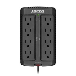 [REGFZA050] Regulador                                                                                                                    Forza Capacidad De Voltaje 900va/450w. 8 Tomas De Corriente. -
