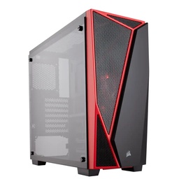 [843591032308-C] GABINETE CORSAIR CARBIDE SPEC-04 BLACK-RED TG ATX CC-9011117-WW