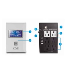 [879071000376-C] Nobreak/ups  Marca Cdp Mod R-smart751 750va/375w 6 Cont Lcd Reg. Bat