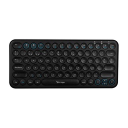 [KBW-400] Teclado Vorago Slim Recargable Tipo C, 2 Bt+wireless Negro Kbw-400