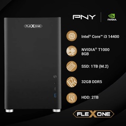 [dim-flexone-ws-t1000] Computadora           Flexone Ws Intel Core I3 14400 32gb Ddr5 B760 1tb SSD M.2 2tb HDD 500w 80 Plus Wifi Nvidia Pny Quadro T1000 8gb