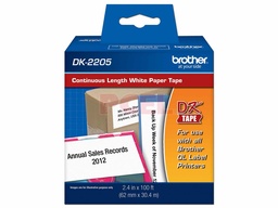 [DK2205] Rollo  De Papel Brother Con Adhesivo Continua 62 Mm X 30.4 M (dk2205)
