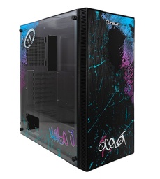 [OC-HAVOC 3] GABINETE OCELOT GAMING NEGRO CON DISEÑO TIPO STREET/MEDIA TORRE/SOPORTA 9 VENTILADORES DE 120MM/SOPORTA GPU 3400MM/CRISTAL TEMPLADO/SIN FUENTE/FACTOR DE FORMA ATX/ FRONTAL LISO.
